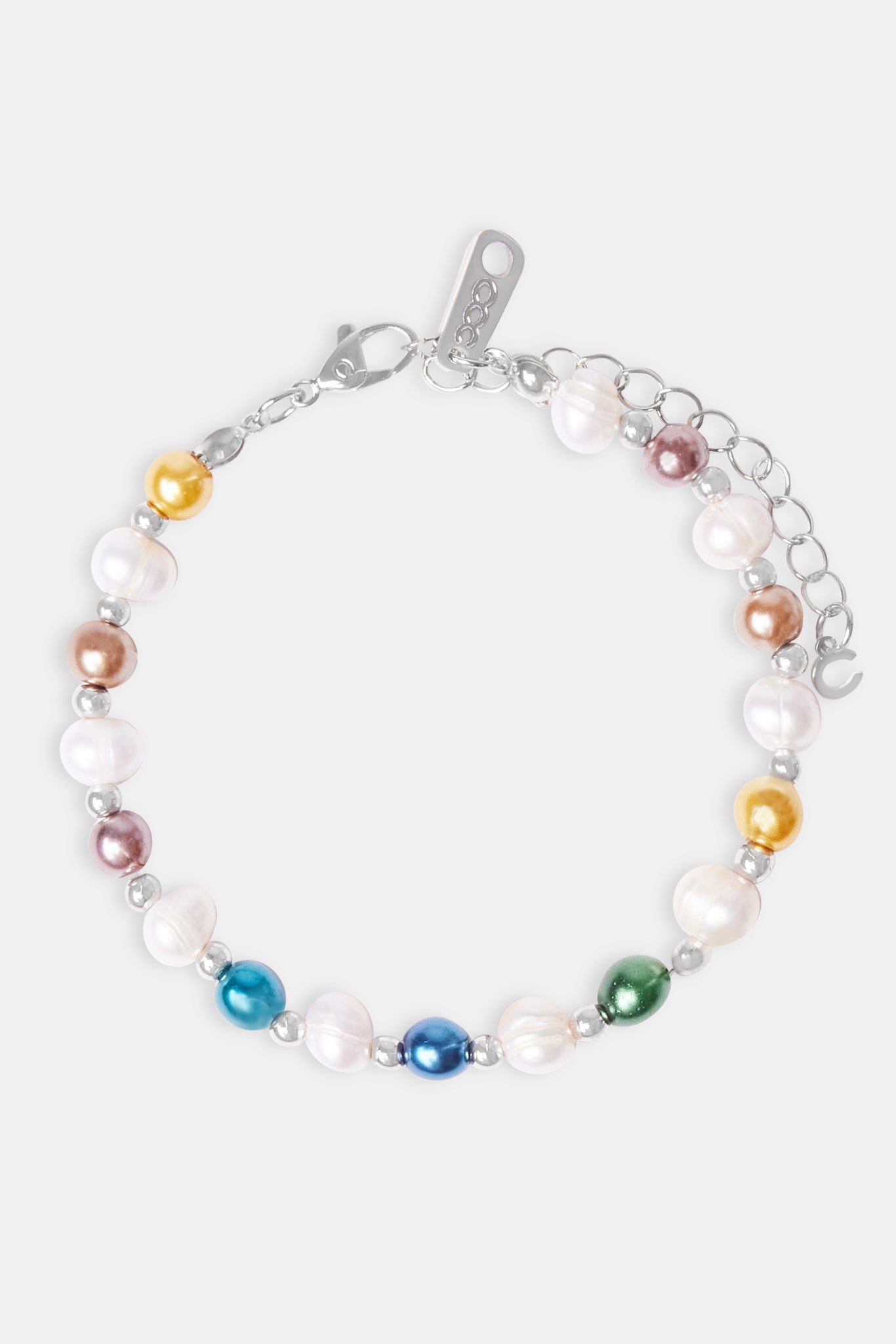 Armband mit Süßwasserperlen und mehrfarbigen Perlen